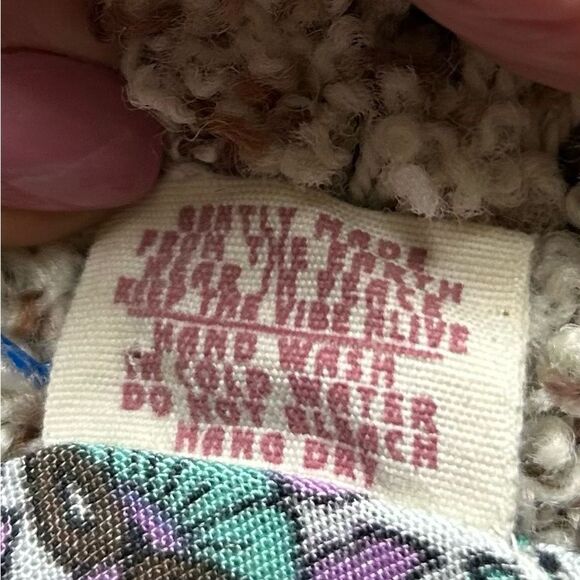 Gypsy Rose Women’s Bohemian Hippie Flowy Top Blouse Size Large Green Purple - Picture 13 of 15